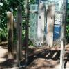 Garden Screen
Recycled Lumber and Glass Block on Steel Rods into Concrete
63" x 43 " x 22"
(2012)