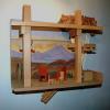 Buena Vista   (2012)
31”  x 37½”  x 18”
Cedar Siding, Recycled Wood, Buckeye Branch, Found Doll House Furniture, Shelf Hardware, Acrylic Finishes

